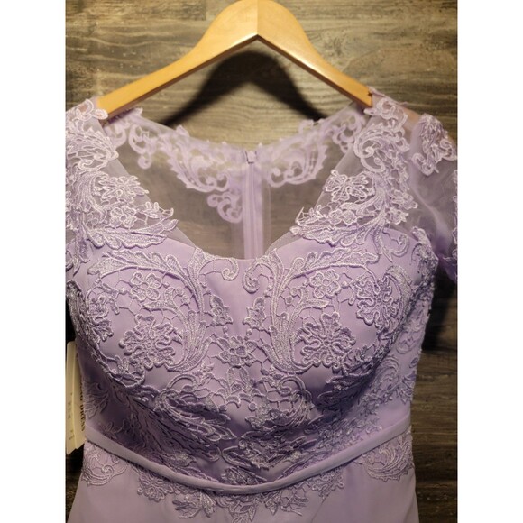 Make You Pretty More Lavender Lace Mid  "Mother of the Bride"  Dress size 12 NWT - Picture 2 of 7
